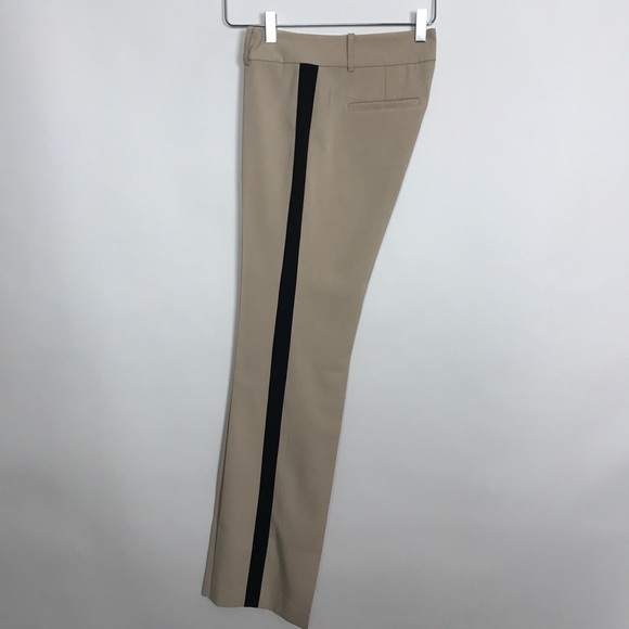 Ann Taylor khaki/black tuxedo pants back pockets 2 - Picture 5 of 8